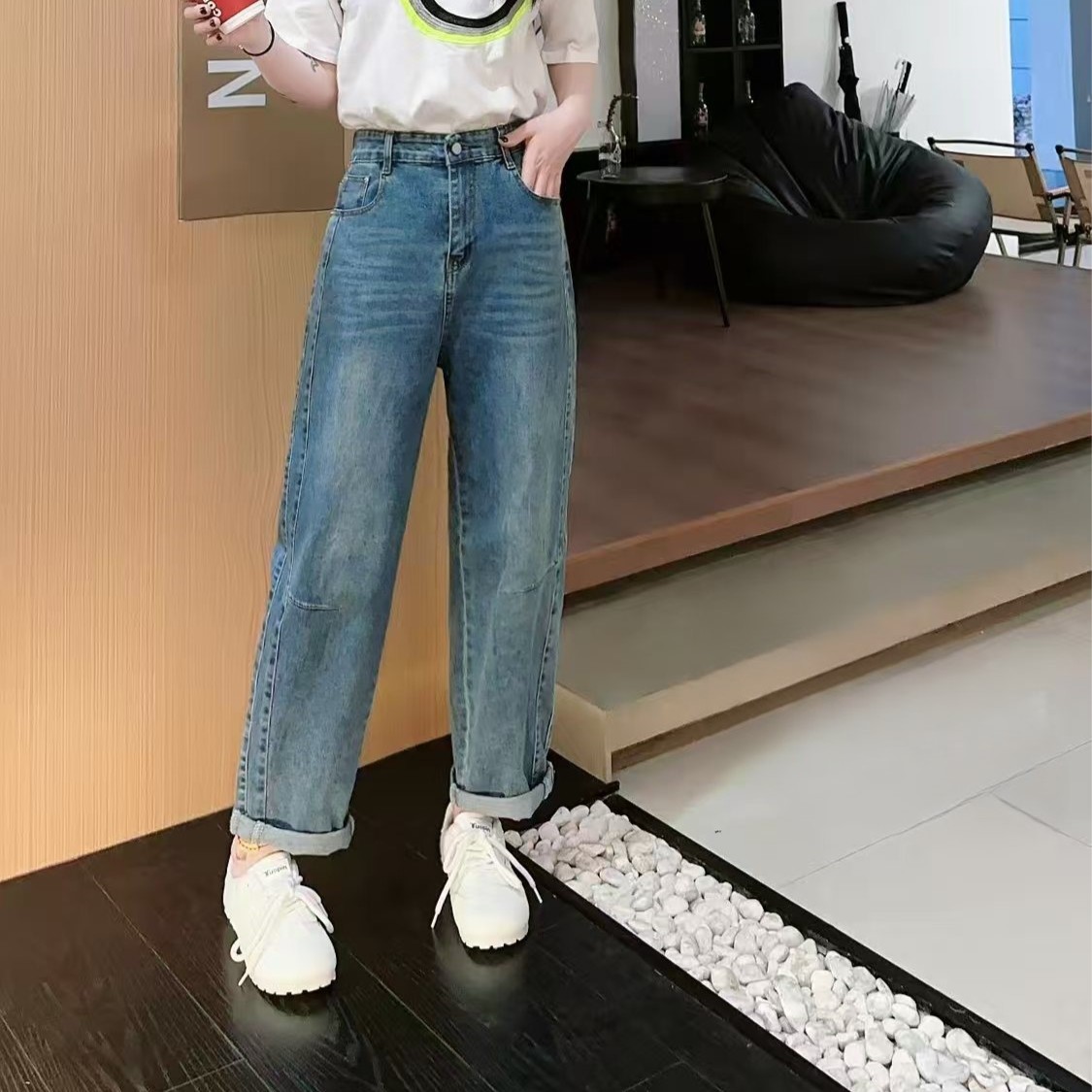 春季牛仔裤-凡 9013时尚休闲潮流显瘦百搭款胖MM大码女装新款