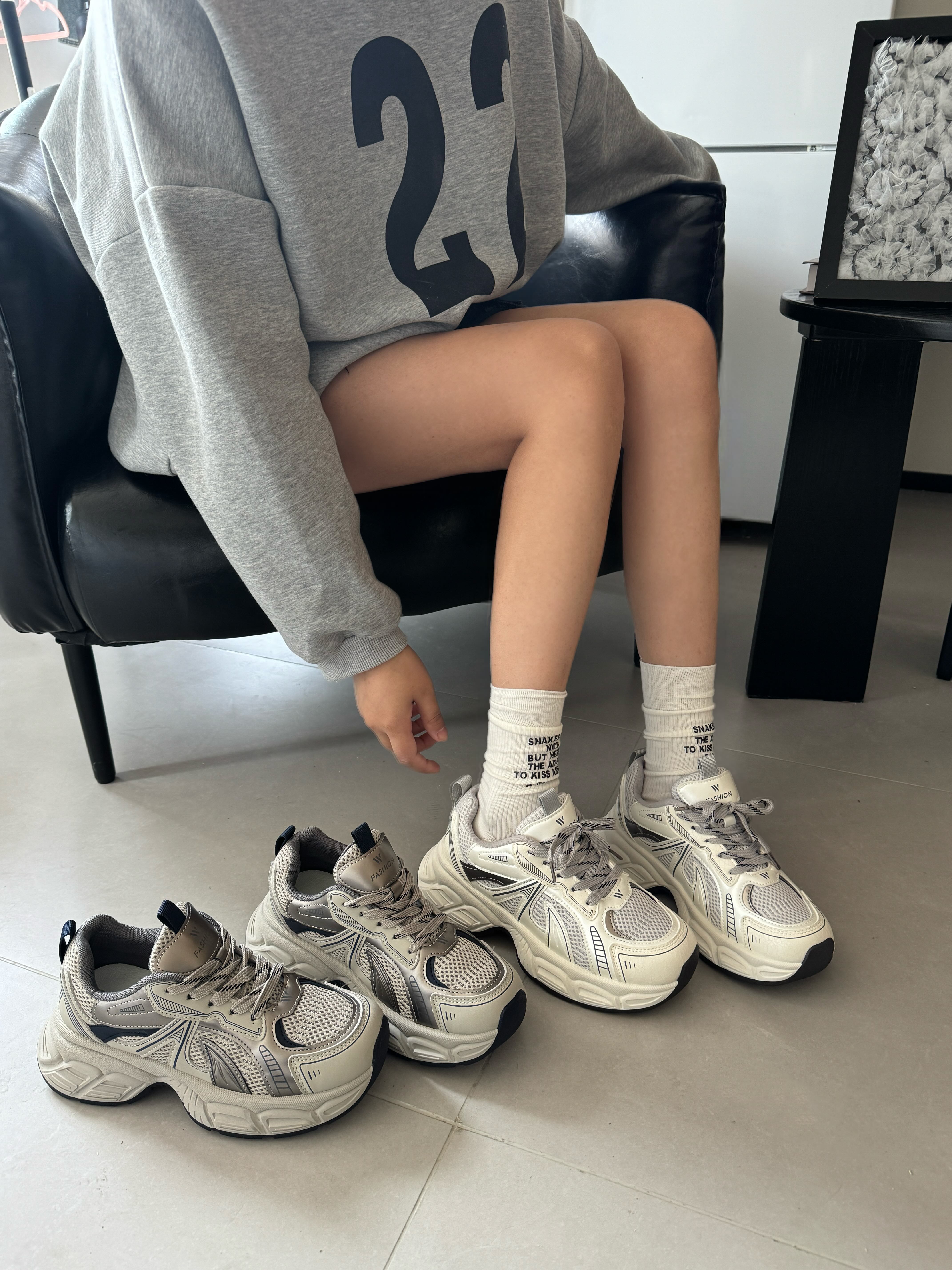 【小怪兽】2025新款百搭时尚鞋潮流休闲老爹鞋s101