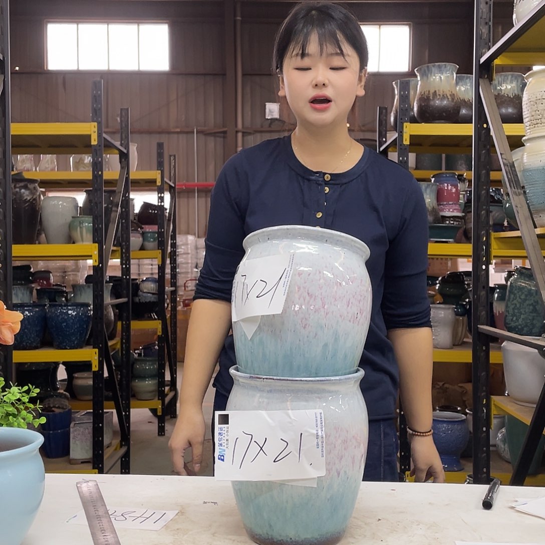 宜兴紫砂粗陶花盆17.21