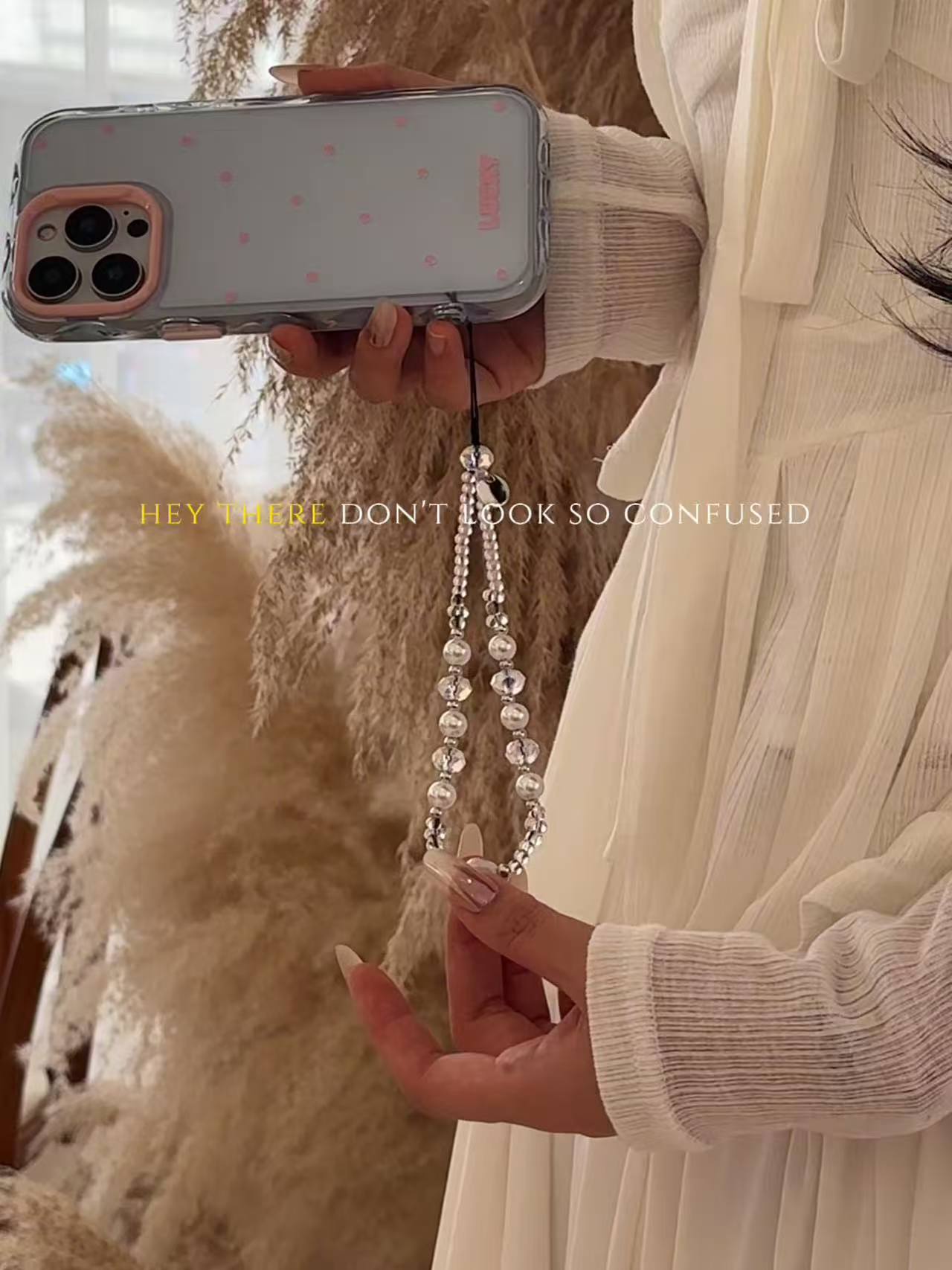 【水晶素链】潮玩手机壳挂件DIY饰品包挂饰创意个性可爱手机链