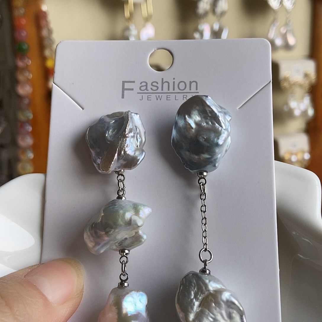 淡水珍珠颈饰合金特价耳饰4438