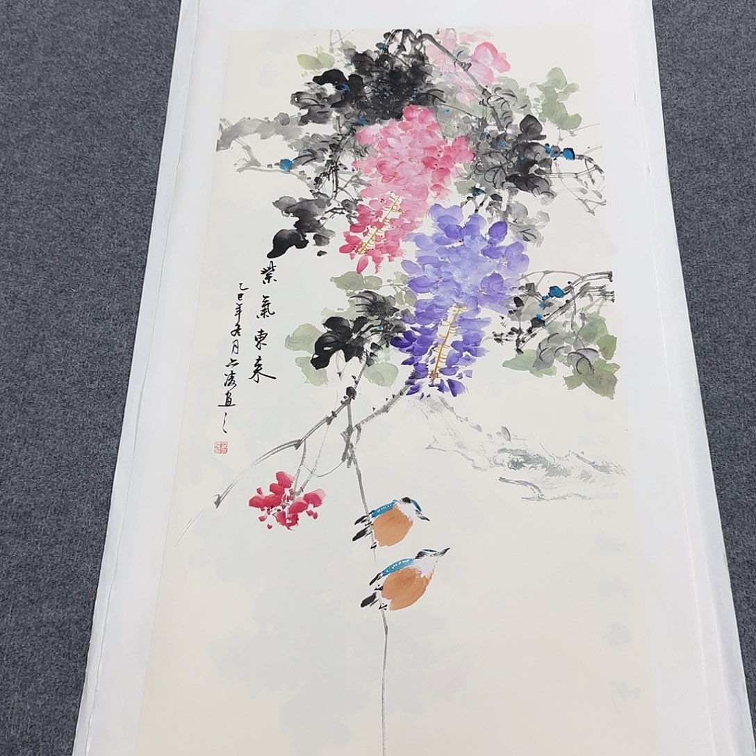 国画100*50纯手绘刘亦凌