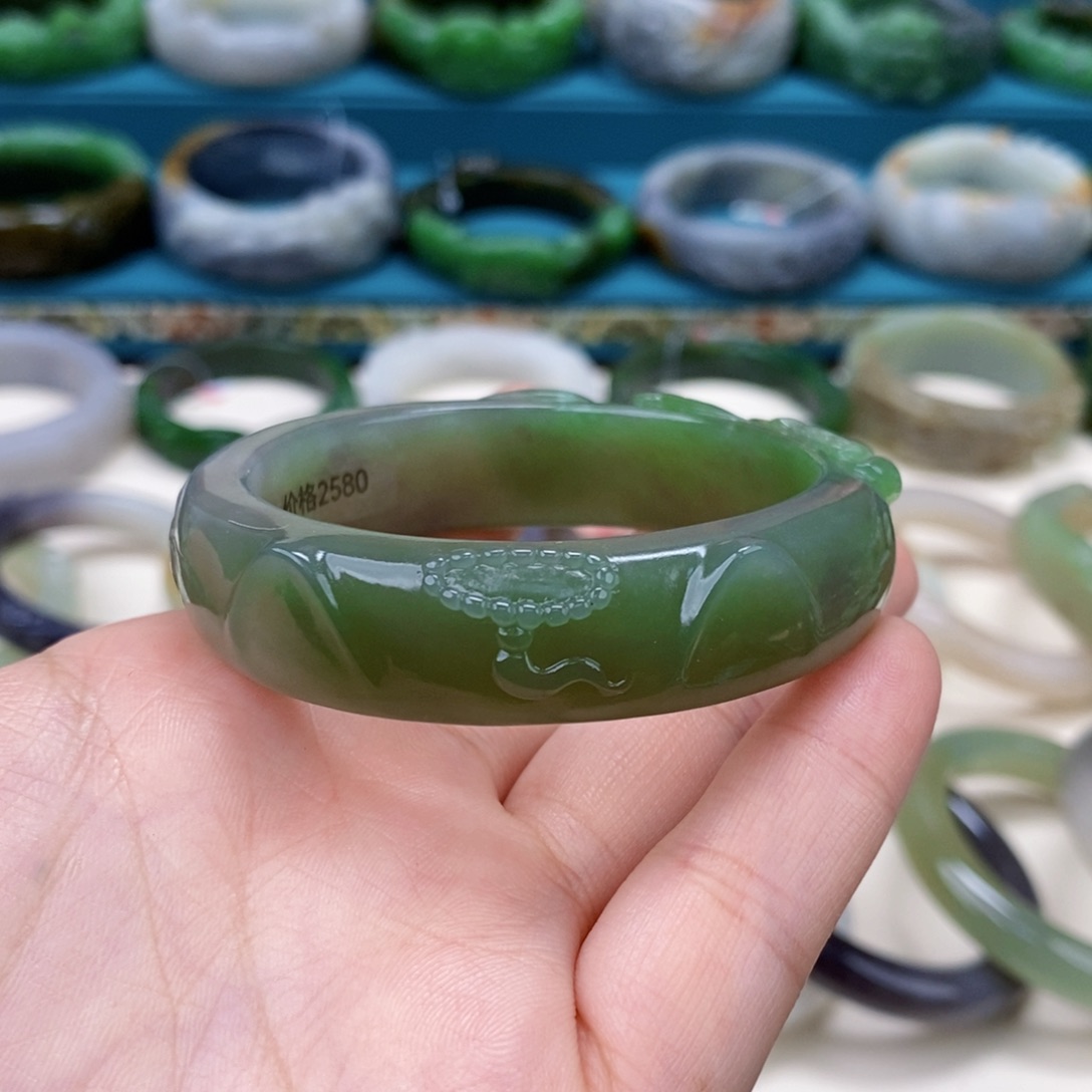 和田玉手镯53未镶嵌