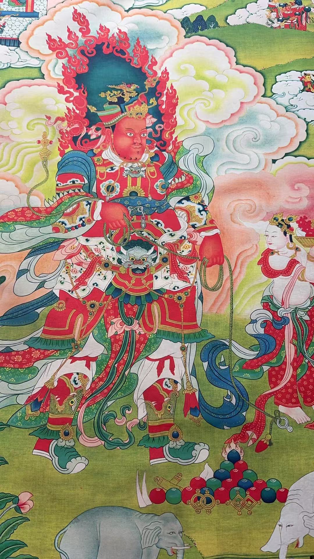 增长天王唐卡精美画作艺术珍品16070