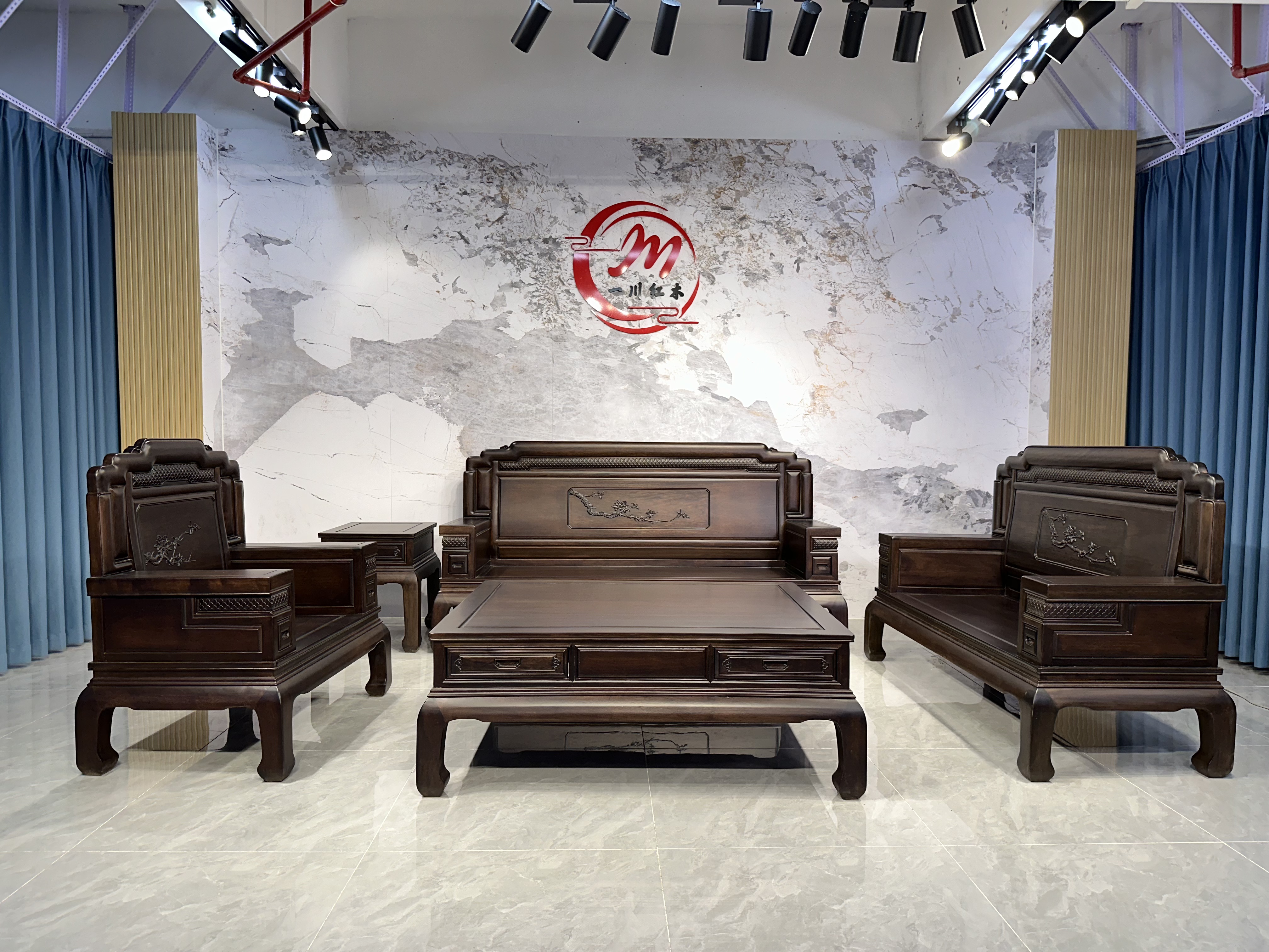 （国色天香）沙发客厅以上沙发古典中式别墅客厅榫卯简约成套新中式