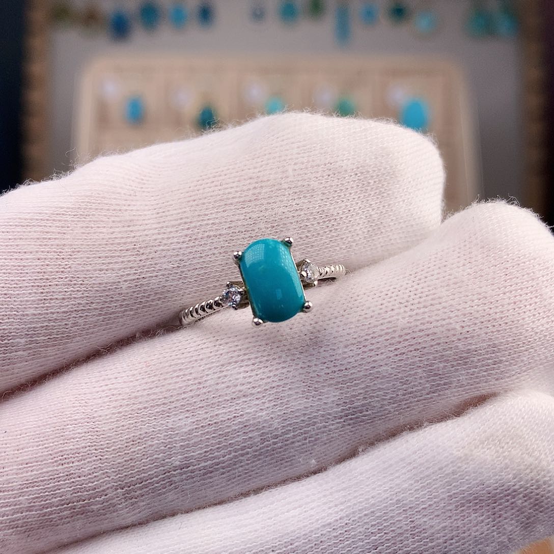 绿松石珠宝奇石银S925镶嵌