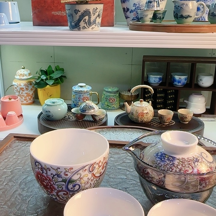 茶具套装旅行包茶叶罐玻璃杯