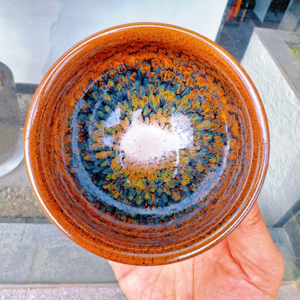 建阳建窑茶具建盏 连志华 孔雀开屏 将军杯茶杯纯手工主人杯 陶瓷