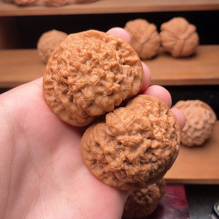 吊坠文玩核桃50全品老款麒麟纹官帽