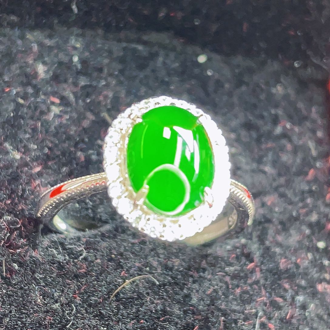 翡翠吊坠(不含链)银S925镶嵌