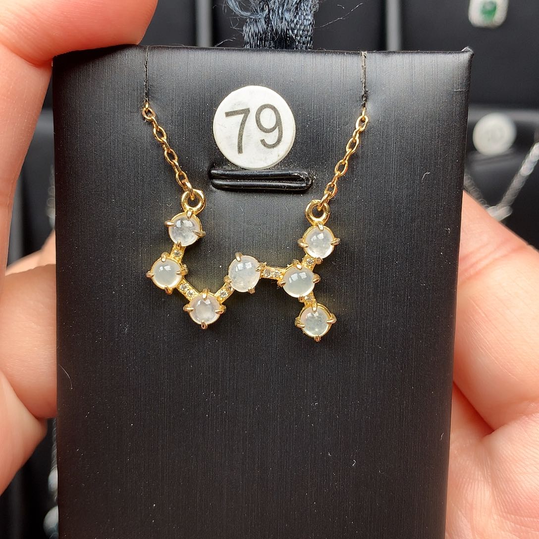 翡翠银S925镶嵌颈饰