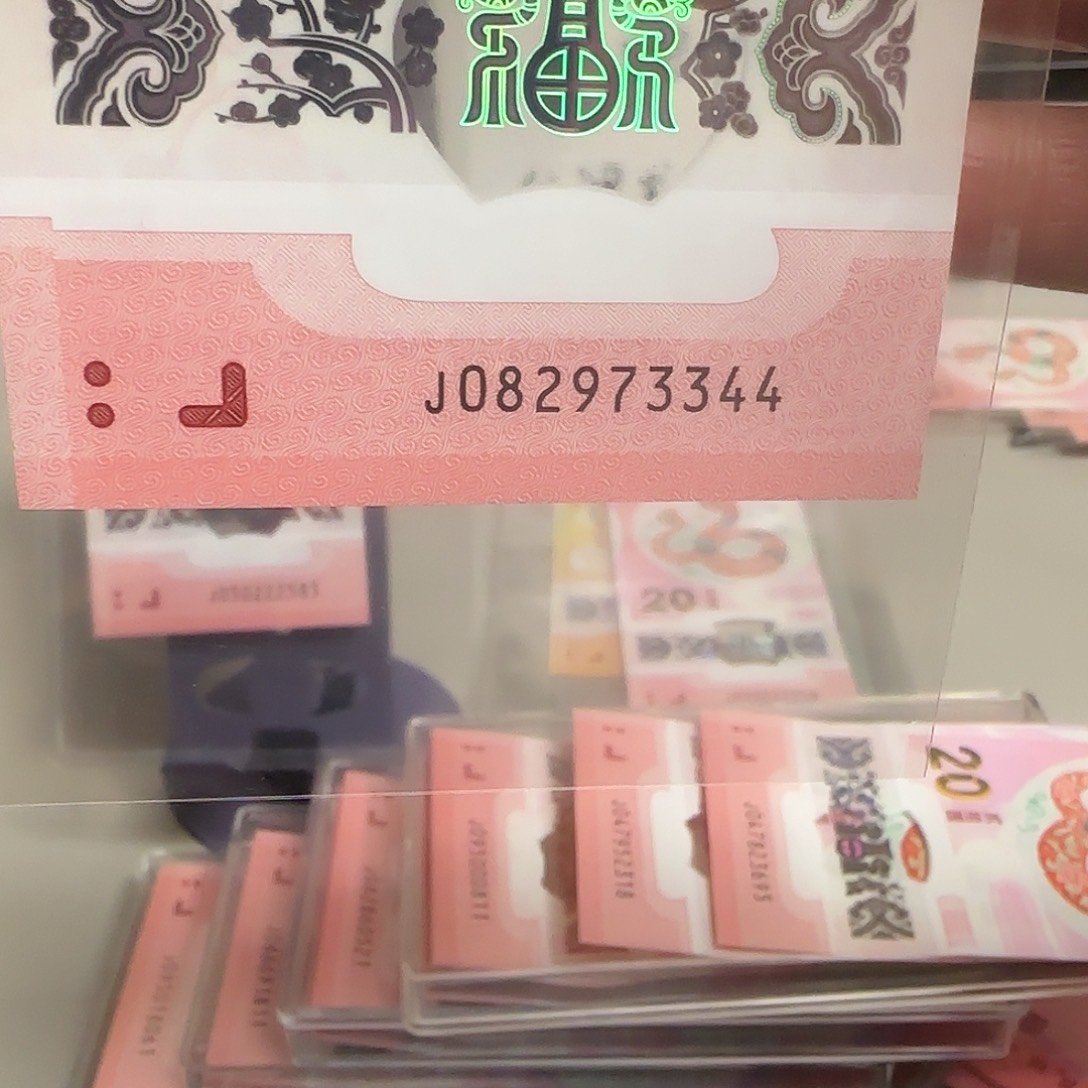 塑料蛇年纪念钞生生世世