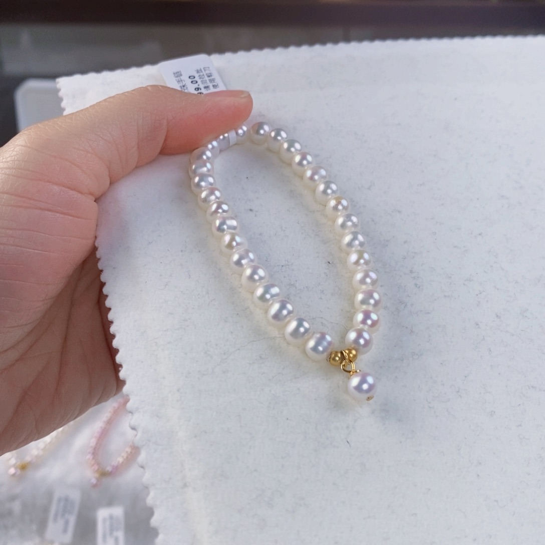 淡水珍珠手绳银S925镶嵌