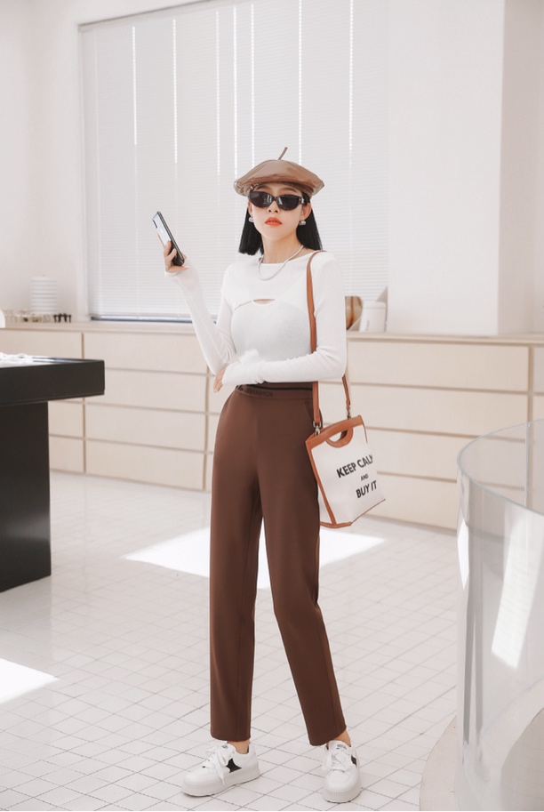 邹先森1050-28新款时尚百搭高品质休闲裤外穿小脚显瘦