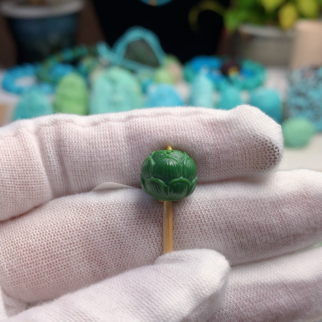 未镶嵌绿松石珠宝奇石10.7mm