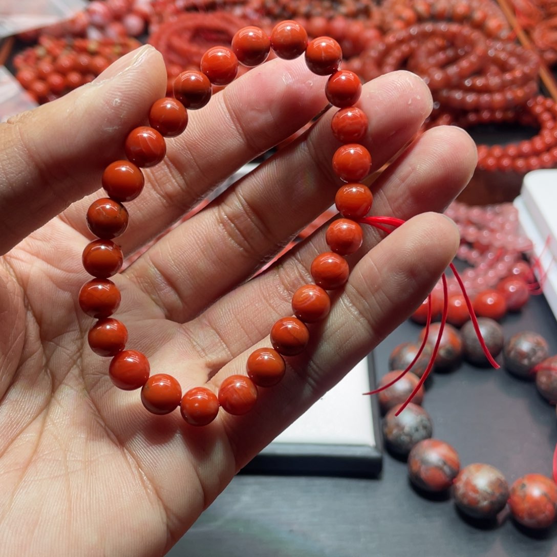 南红玛瑙手链未镶嵌
