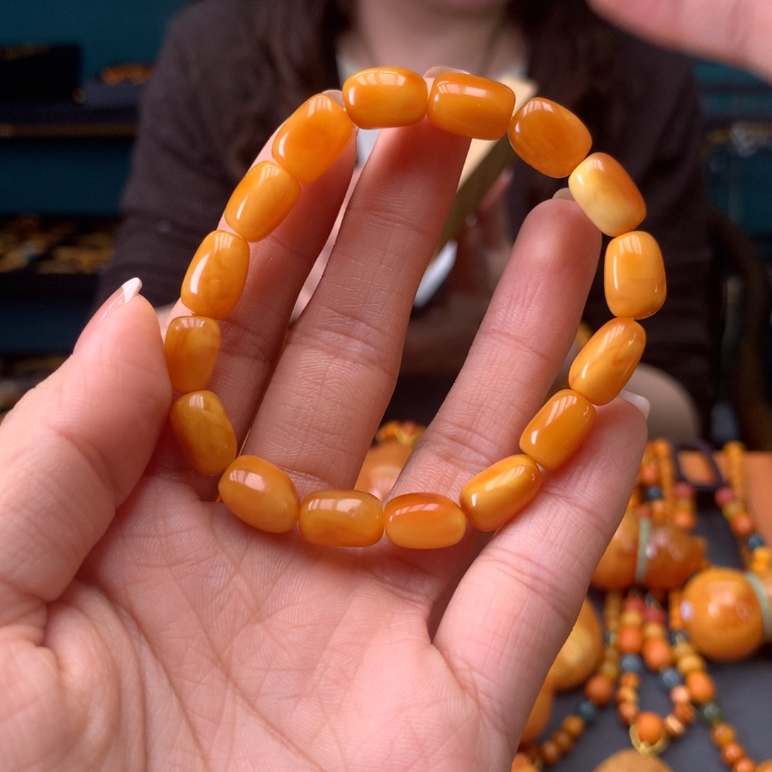 蜜蜡未镶嵌手串天然