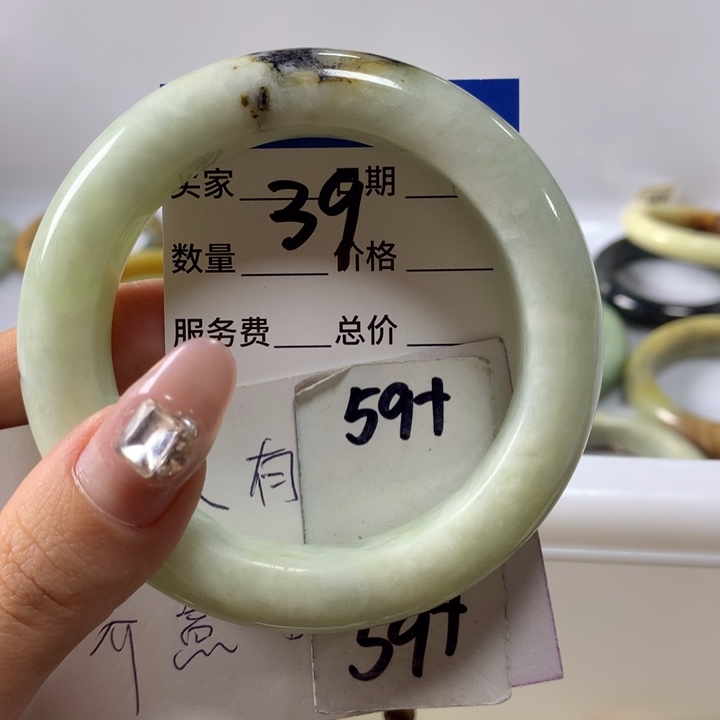 蛇纹石玉手镯未镶嵌39