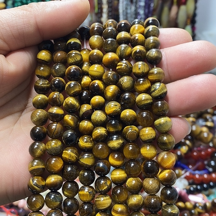 玛瑙/玉髓未镶嵌半成品虎虎K8㎜一条