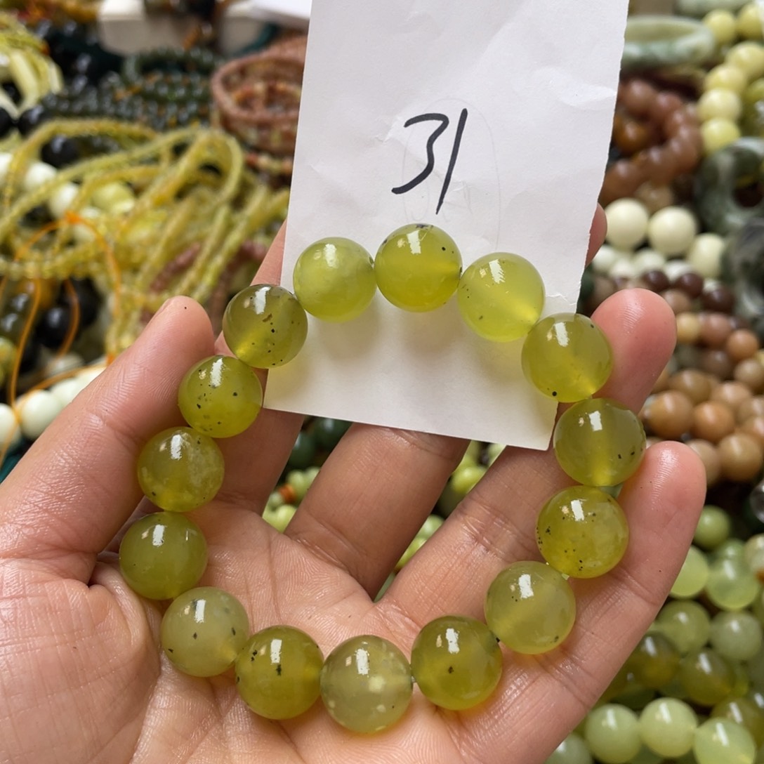 蛇纹石玉手链未镶嵌