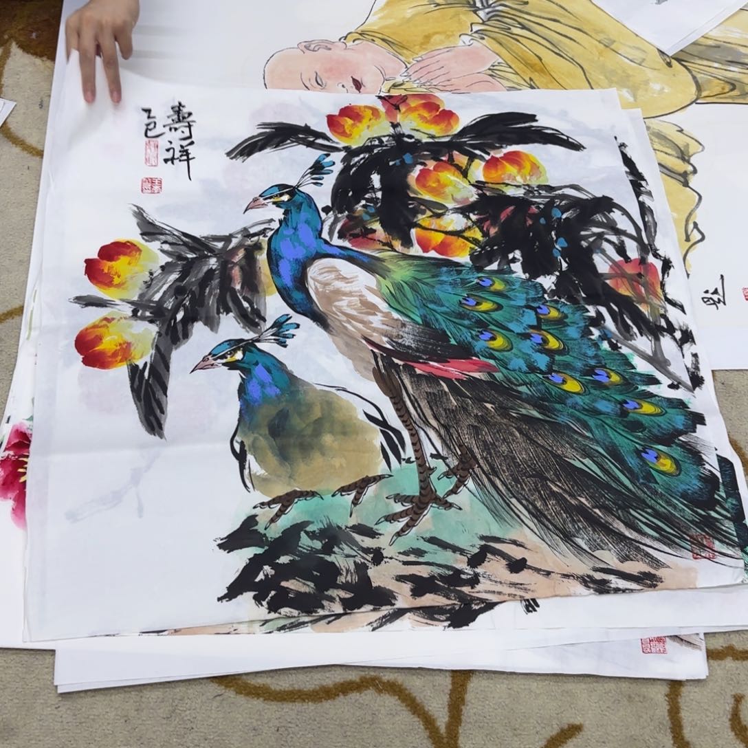 国画王孝华斗方童