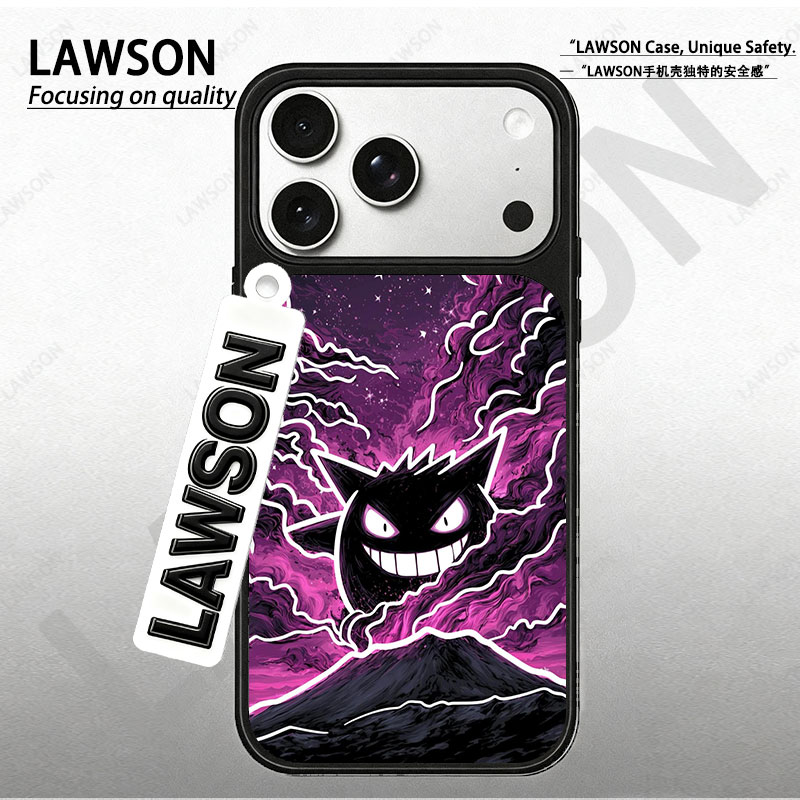 帅气耿鬼磨砂磁吸黑边苹果17promax/16/15华为小米防摔防汗手机壳