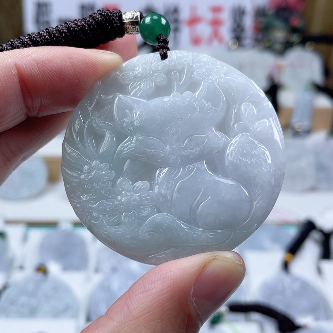 翡翠颈饰未镶嵌0607挂件