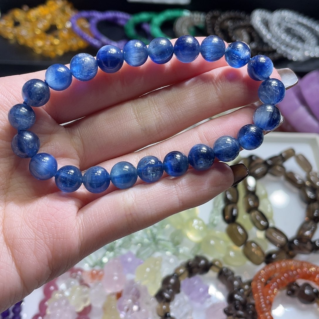 未镶嵌水晶手链巴西冰蓝晶