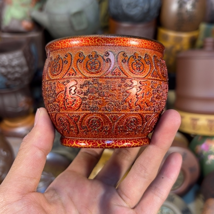 茶杯紫砂宜兴紫杯子