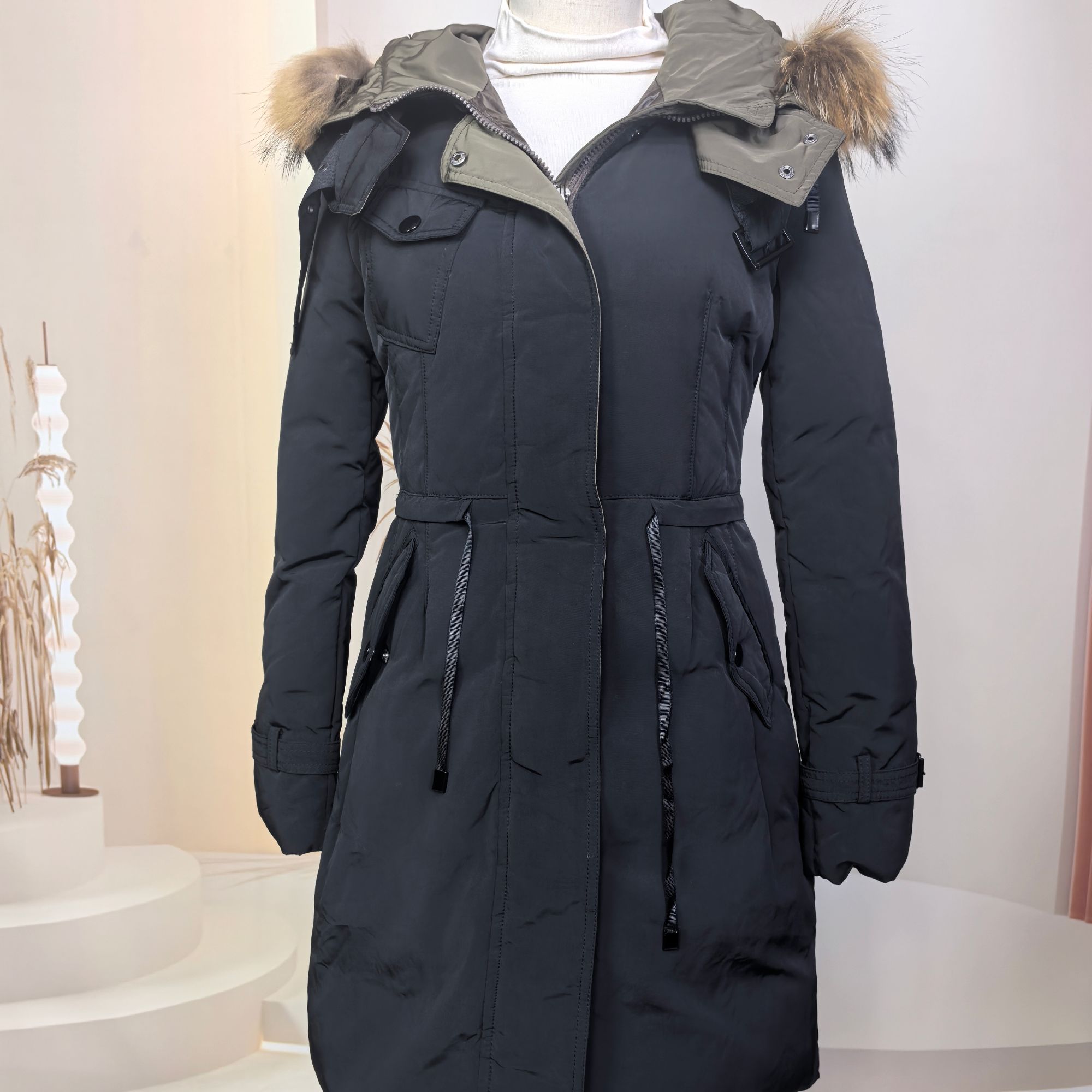 2025冬季新款韩版修身显瘦女中长款鸭绒羽绒服外套783款
