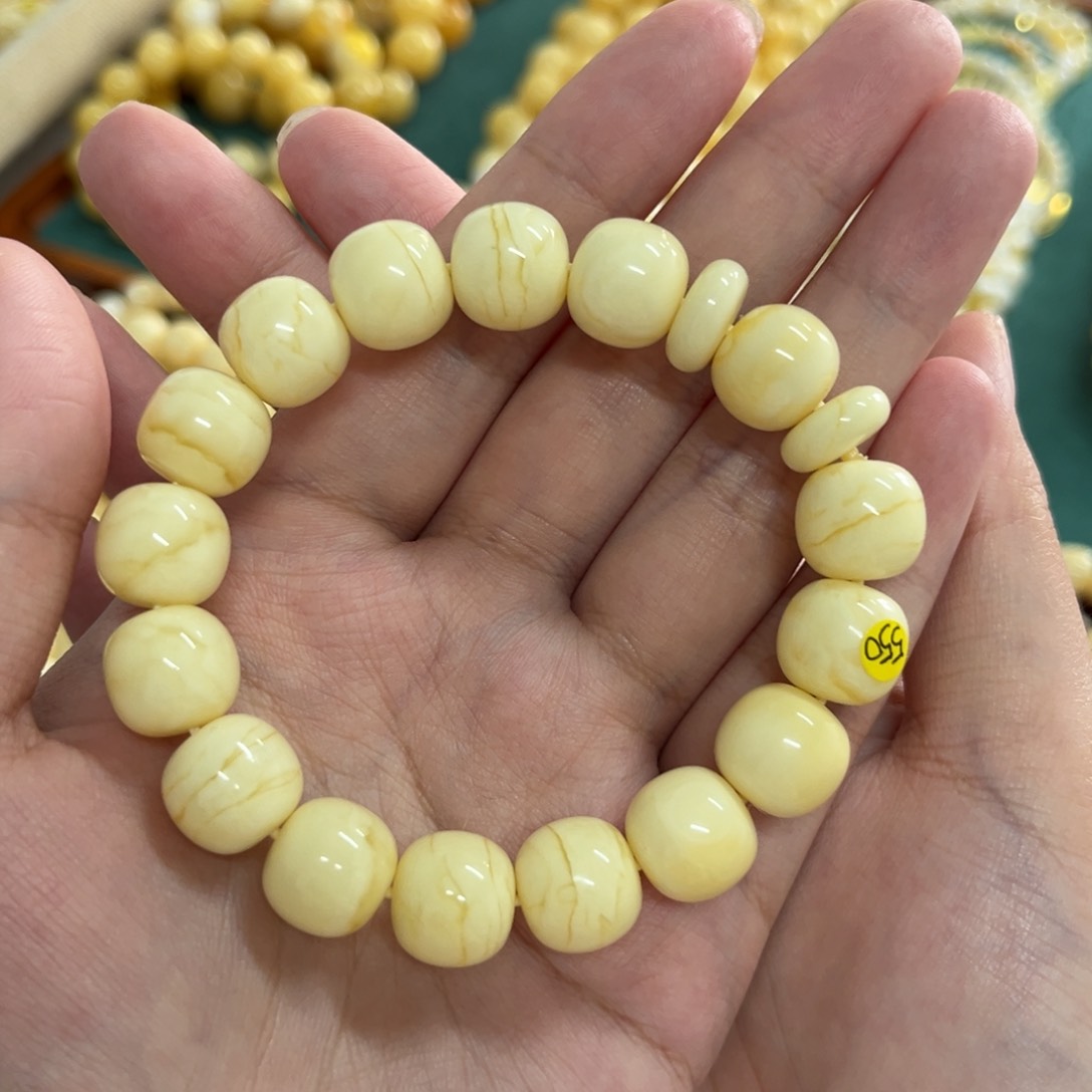 未镶嵌琥珀手链同料13m