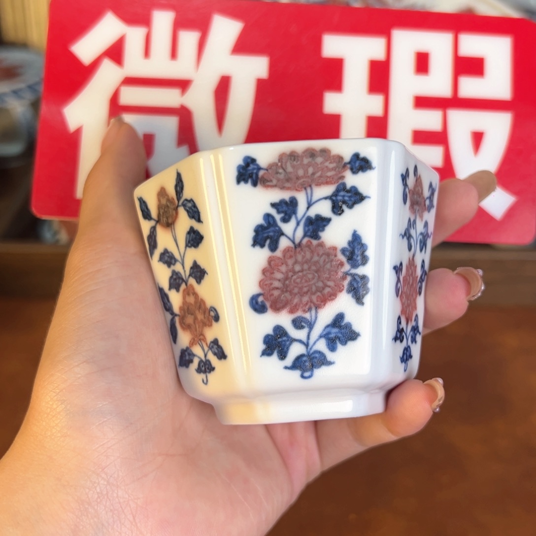 摆件微瑕景德镇手工手绘陶瓷茶器百宝箱