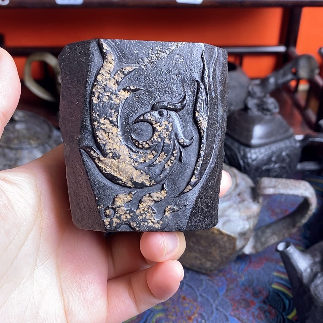 紫砂茶壶冰碛岩瑞风程祥主人杯150毫升