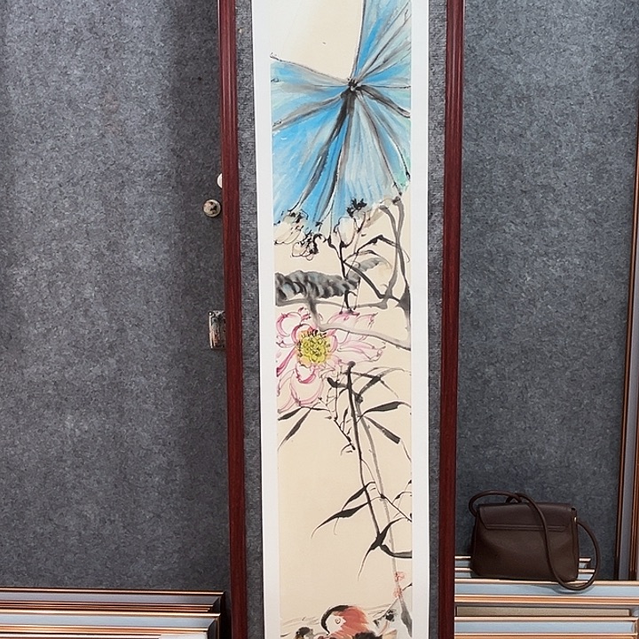 国画知鱼知乐纯手绘