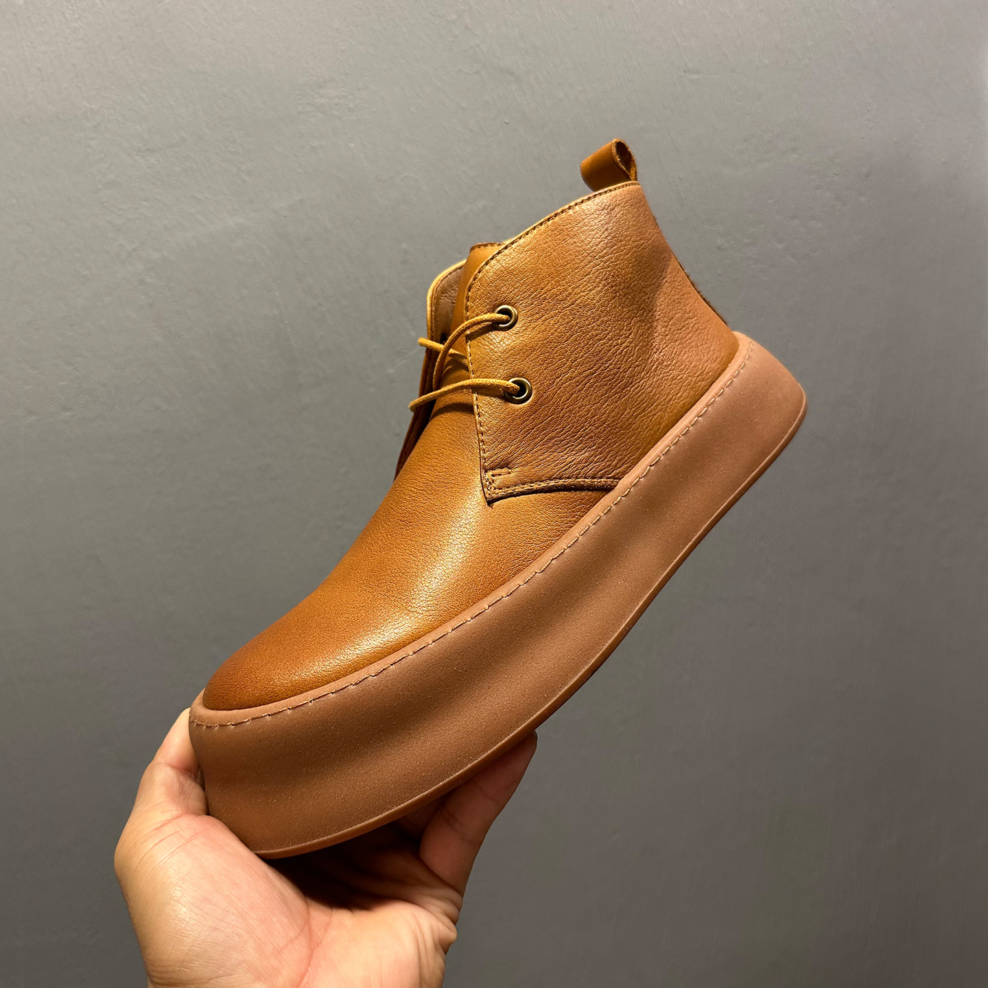 真皮马丁靴男鞋冬季加绒手工缝制英伦风厚底增高短筒皮靴户外休闲