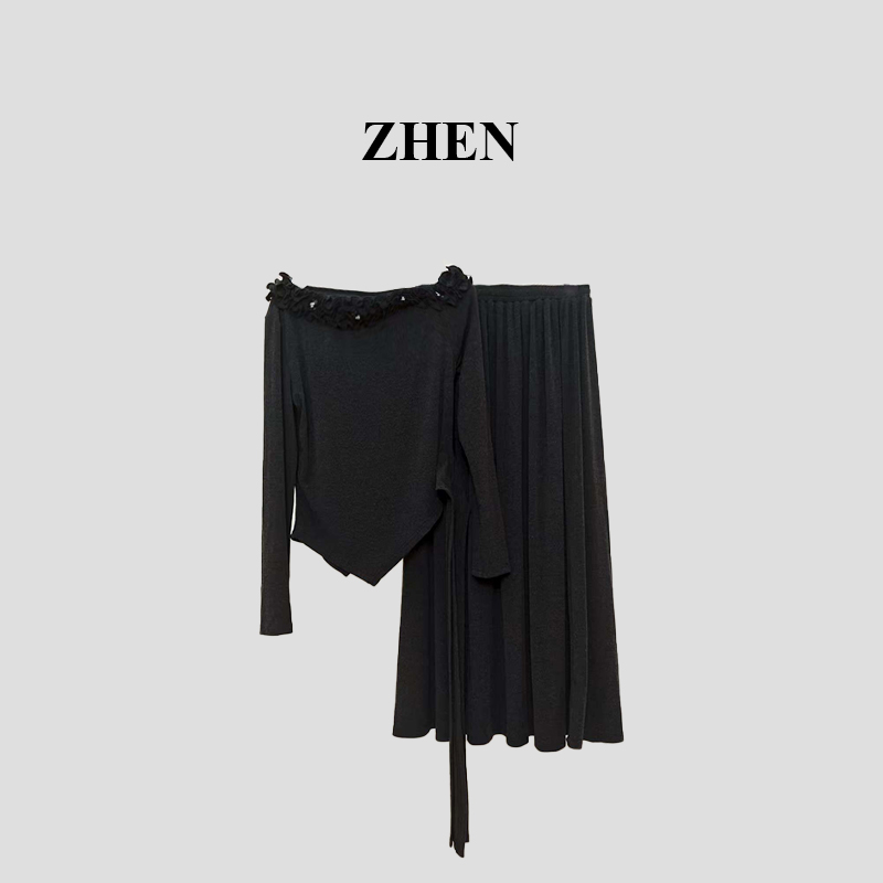 【ZHEN】25K01222 2025新款时尚气质显瘦小众设计师款时尚套装女