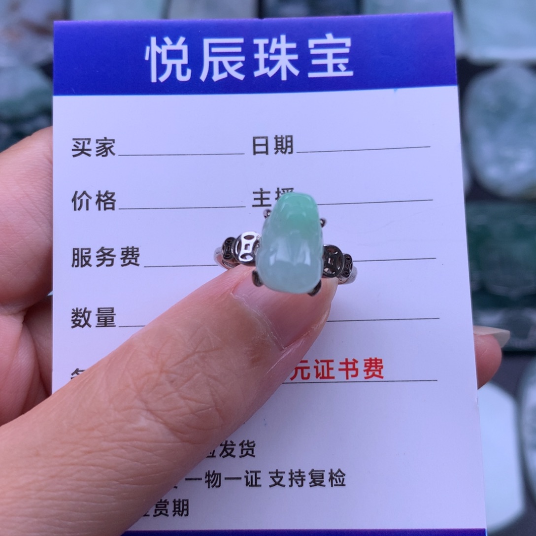 翡翠未镶嵌颈饰翡翠貔貅戒指