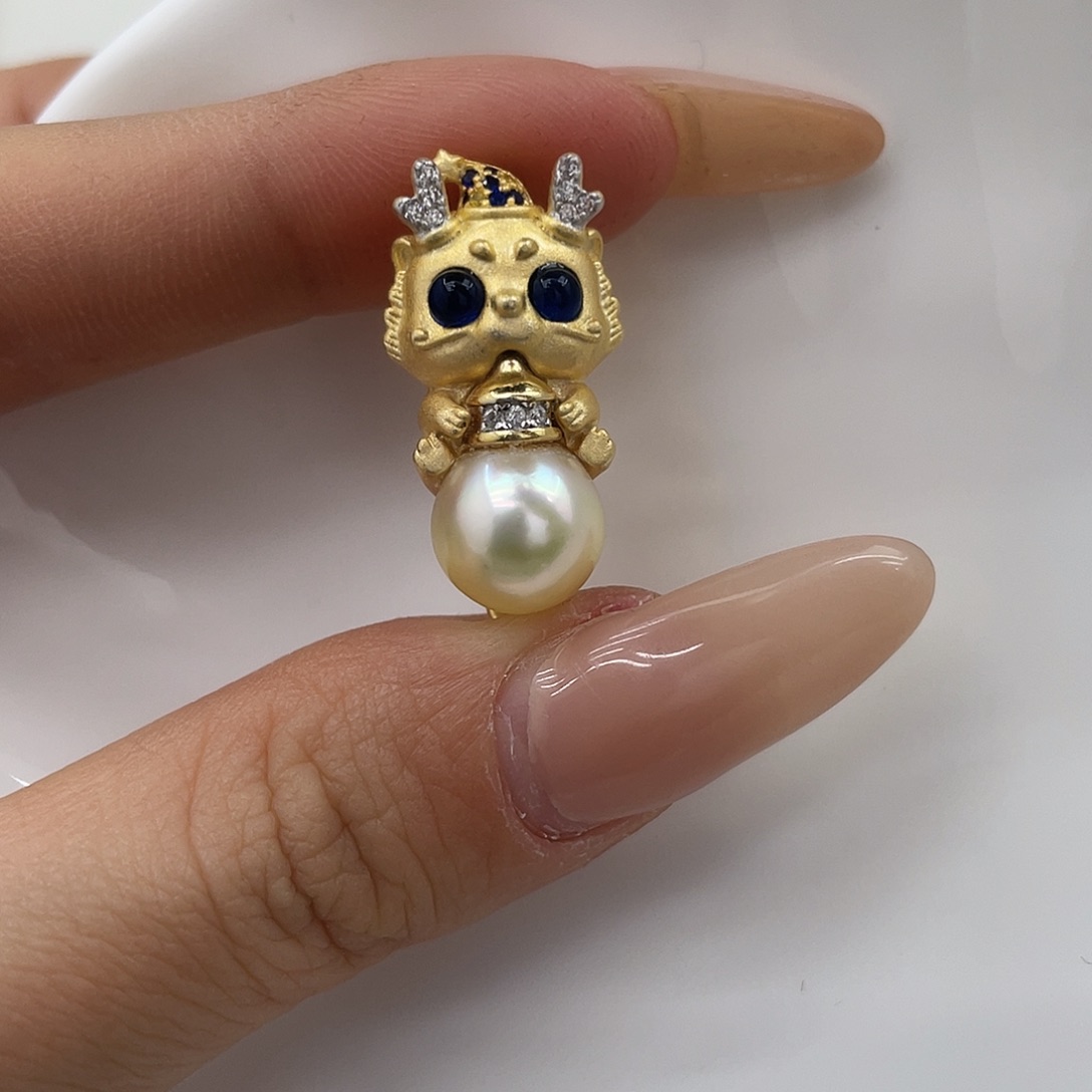 海水珍珠银S925镶嵌颈饰