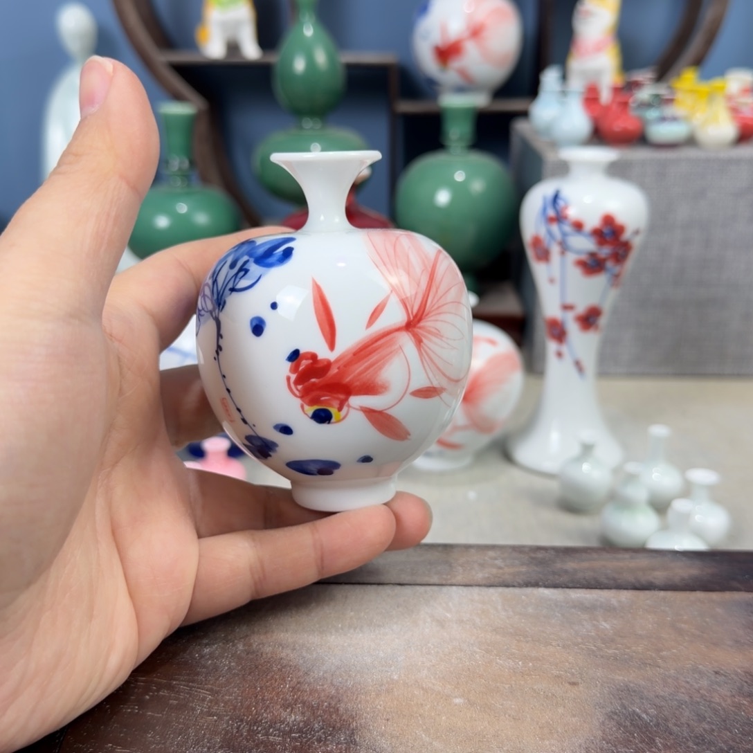 陶瓷手工小花器摆件