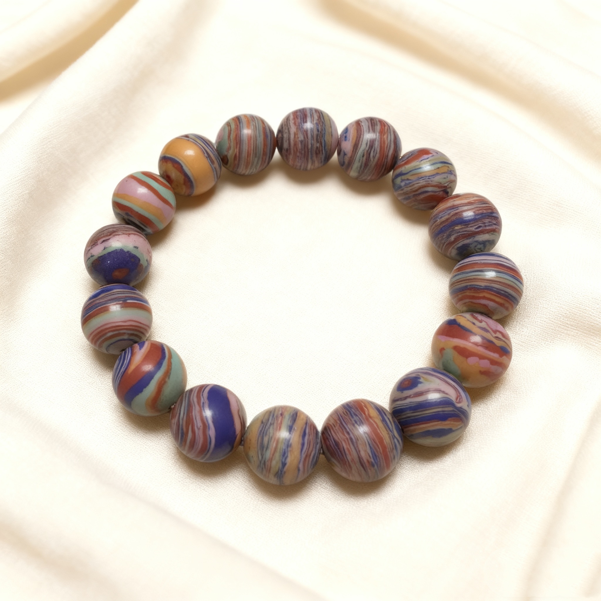 V54孔雀石单圈手串12mm（无盒简装）