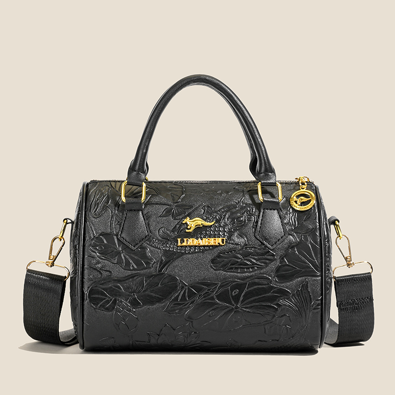 单  813 压花黑色女包（长22宽13高15）（全店铺商品限购一单）