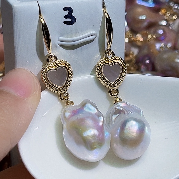 未镶嵌耳饰淡水珍珠