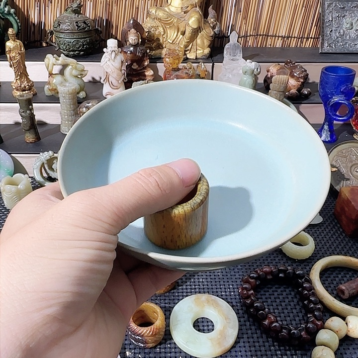 瓷片财神比赛摆件工艺技术1