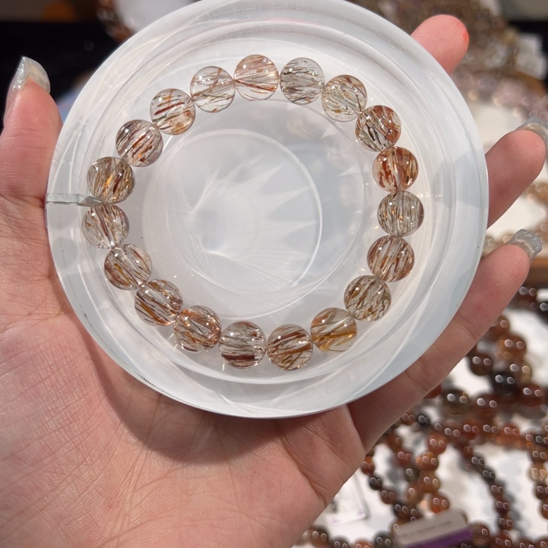 水晶手串未镶嵌黑金超七10