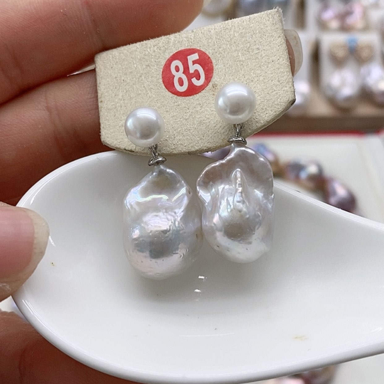 【闪购商品】淡水珍珠耳饰银S925镶嵌