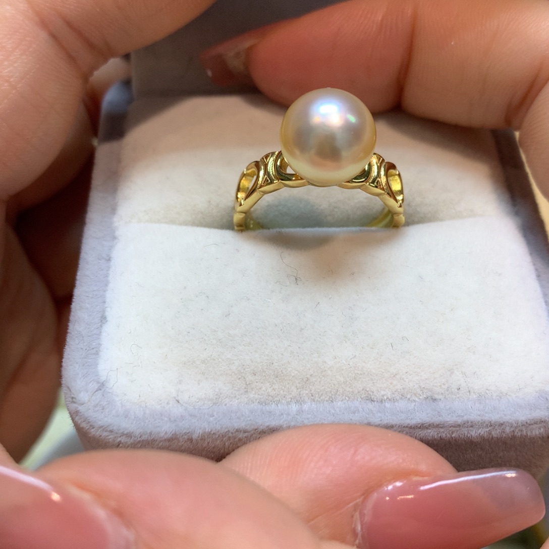 海水珍珠戒指银S925镶嵌