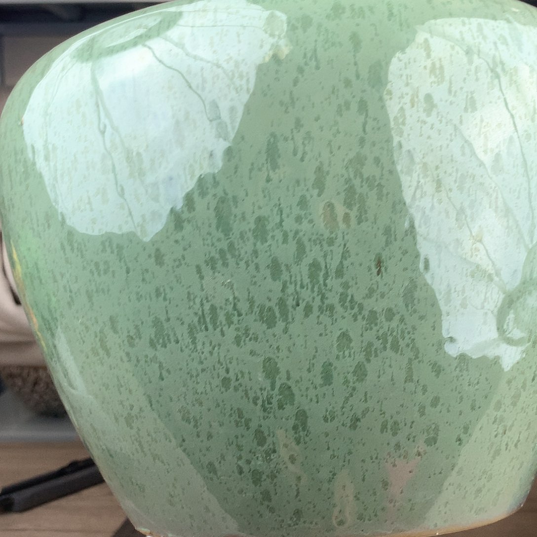 红陶微瑕/绿色苹果盆20x18一个花盆