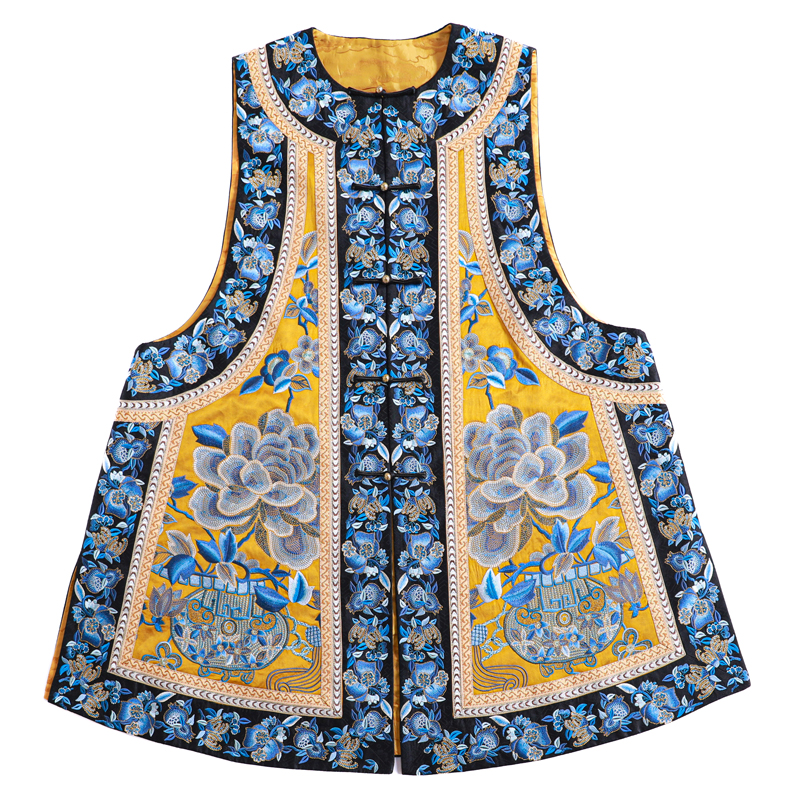 「霜染脂」乐锦坊复古中国风原创日常百搭设计感刺绣汉服女装马甲