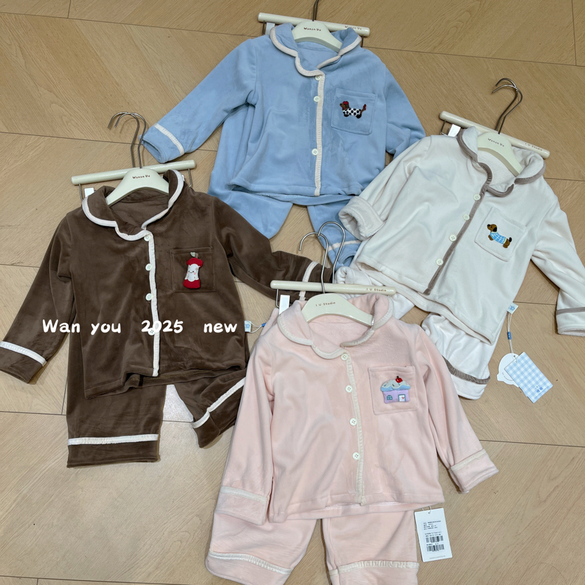 6A16。5318韩版重色海岛绒套装家居服套装