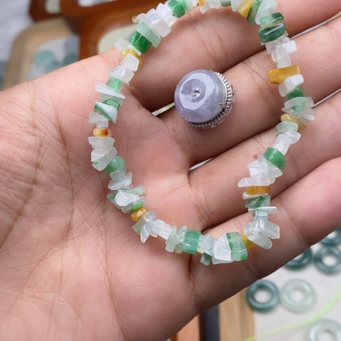 翡翠颈饰未镶嵌阿*✨平安扣